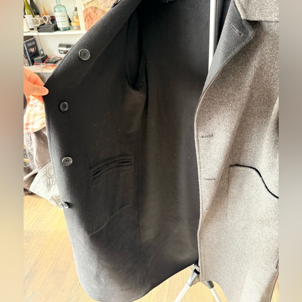 Banana Republic REVERSIBLE DOUBLE FACE WOOL-BLEND COAT size L - Picture 3 of 3
